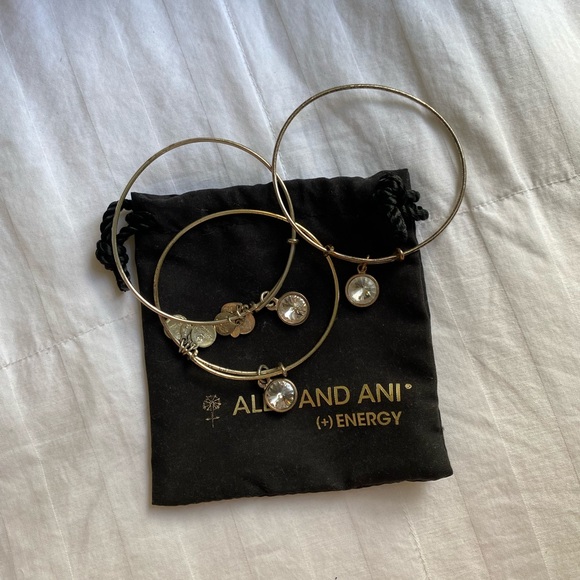 Alex and Ani Silver April Birthstone Diamond Bracelet - Picture 11 of 11